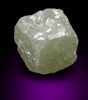 Diamond (2.05 carat greenish-gray cubic crystal) from Mbuji-Mayi (Miba), 300 km east of Tshikapa, Democratic Republic of the Congo