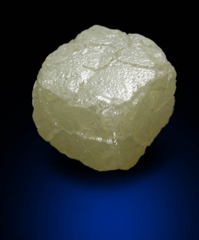 Diamond (2.22 carat yellow-gray cubic crystal) from Mbuji-Mayi (Miba), 300 km east of Tshikapa, Democratic Republic of the Congo