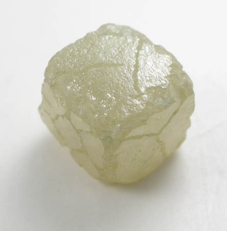 Diamond (2.22 carat yellow-gray cubic crystal) from Mbuji-Mayi (Miba), 300 km east of Tshikapa, Democratic Republic of the Congo