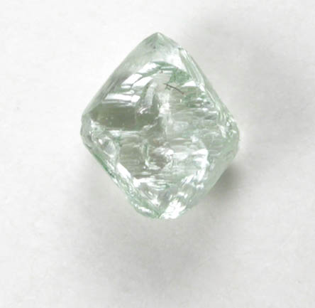 Diamond (0.35 carat green octahedral crystal) from Guaniamo, Bolivar Province, Venezuela