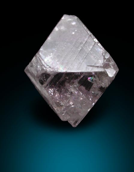 Diamond (0.71 carat pink-gray octahedral crystal) from Argyle Mine, Kimberley, Western Australia, Australia