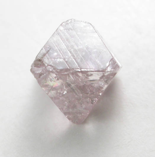 Diamond (0.71 carat pink-gray octahedral crystal) from Argyle Mine, Kimberley, Western Australia, Australia