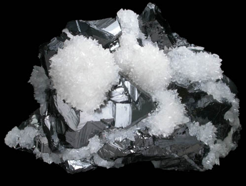 Calcite on Sphalerite from Madan District, Rhodope Mountains, Bulgaria