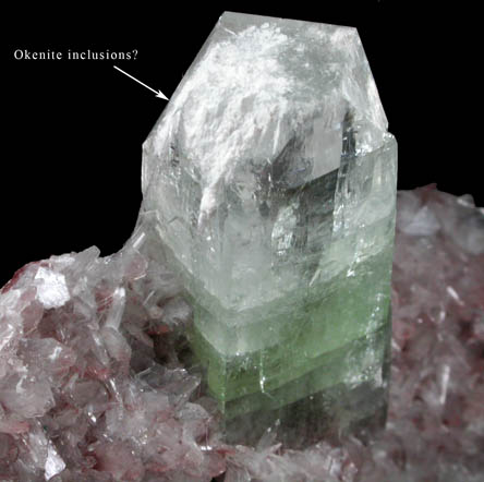 Apophyllite on Stilbite-Ca from Sinnar-Mahadari Quarry, Nashik District, Maharashtra, India