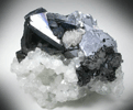 Calcite over Fluorite, Galena, Sphalerite from Madan District, Rhodope Mountains, Bulgaria