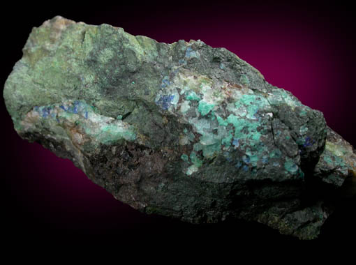 Cuproromeite with Azurite and Chrysocolla from Blind Spring Hill, Benton, Mono County, California (Type Locality for Cuproromeite)