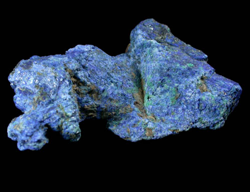 Chalcostibite with Azurite-Cuproromeite surface coating from Rar-el-Anz, Cherrat Wadi, Casablanca Prefecture, Morocco