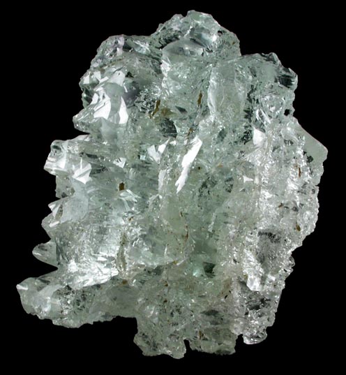 Beryl var. Aquamarine (complexly etched crystal) from Divino das Laranjeiras, Minas Gerais, Brazil