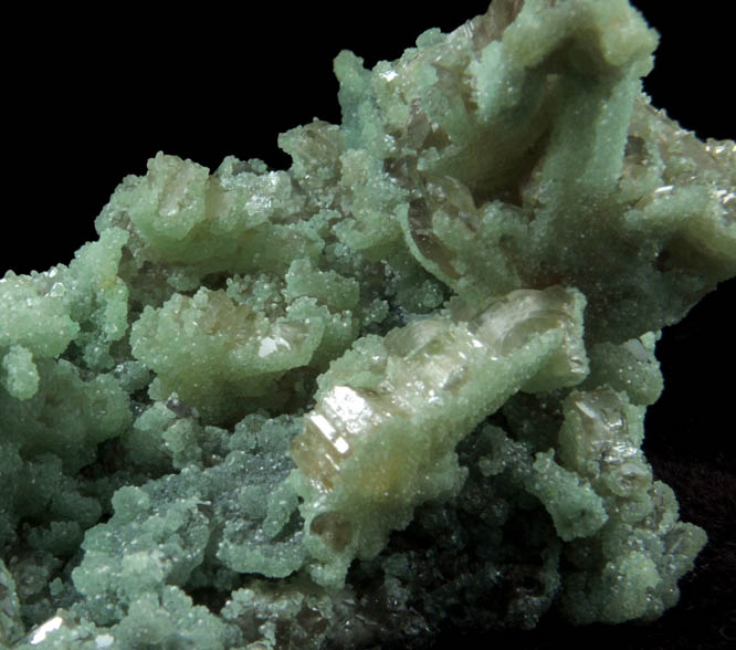 Smithsonite over twinned Cerussite from Tsumeb Mine, Otavi-Bergland District, Oshikoto, Namibia