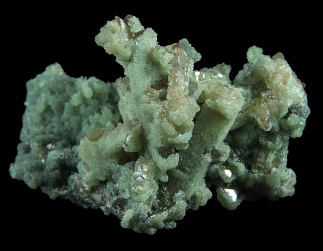 Smithsonite over twinned Cerussite from Tsumeb Mine, Otavi-Bergland District, Oshikoto, Namibia