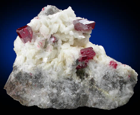 Cinnabar on Dolomite from Chatian Mine, Fenghuang, Hunan, China