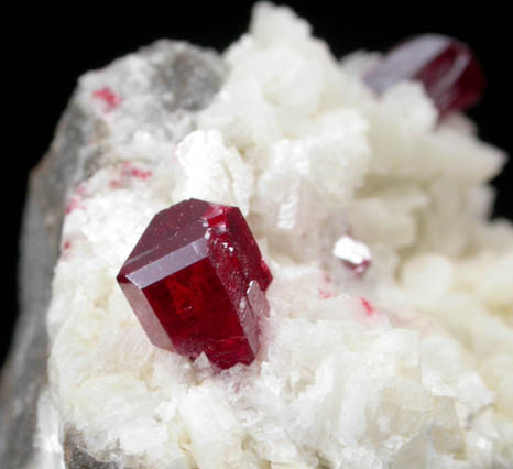 Cinnabar on Dolomite from Chatian Mine, Fenghuang, Hunan, China