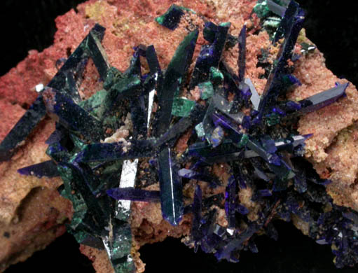 Azurite partially altered to Malachite from Tsumeb Mine, Otavi-Bergland District, Oshikoto, Namibia