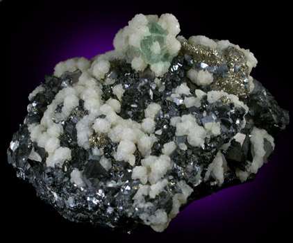 Fluorite, Pyrite, Galena, Calcite from Naica Mine, Saucillo, Chihuahua, Mexico