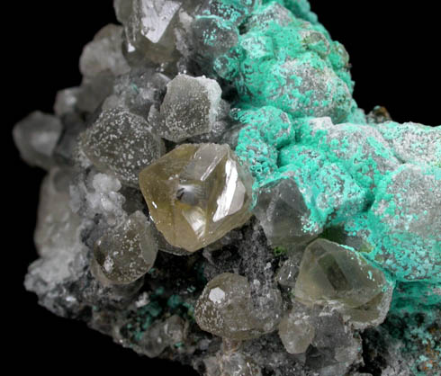 Cerussite with Rosasite from Tsumeb Mine, Otavi-Bergland District, Oshikoto, Namibia