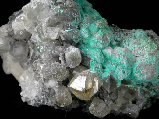 Cerussite with Rosasite from Tsumeb Mine, Otavi-Bergland District, Oshikoto, Namibia