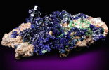 Azurite and Malachite from Tsumeb Mine, Otavi-Bergland District, Oshikoto, Namibia