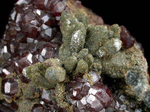 Andradite Garnet with Quartz with Hedenbergite inclusions from Sinerechenskoye deposit, west of Kavalerovo, Primorskiy Kray, Russia