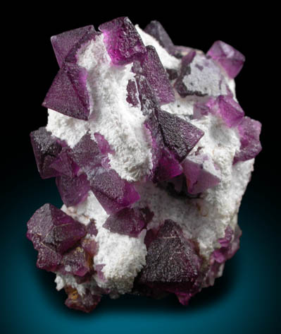 Fluorite on Quartz from Pine Canyon Deposit, Burro Mountains District, Grant County, New Mexico