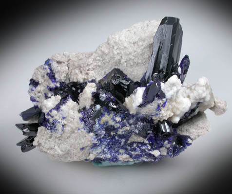 Azurite from Touissit Mine, 21 km SSE of Oujda, Jerada Province, Oriental, Morocco