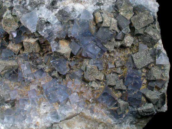 Fluorite, Galena, Anglesite from Blanchard Mine, Hansonburg District, 8.5 km south of Bingham, Socorro County, New Mexico