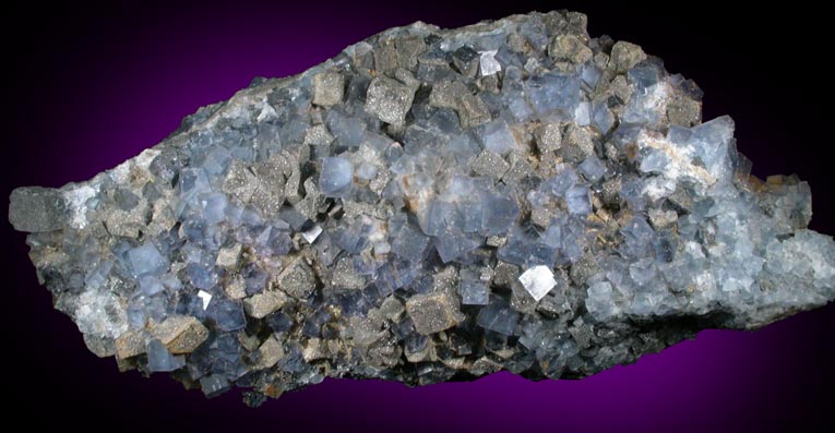 Fluorite, Galena, Anglesite from Blanchard Mine, Hansonburg District, 8.5 km south of Bingham, Socorro County, New Mexico