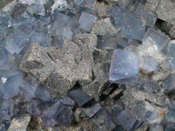Fluorite, Galena, Anglesite from Blanchard Mine, Hansonburg District, 8.5 km south of Bingham, Socorro County, New Mexico