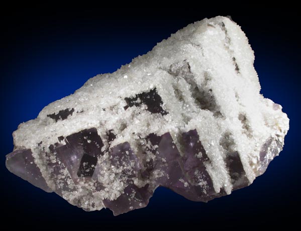 Fluorite with Calcite overgrowth from Minerva #1 Mine, Cave-in-Rock District, Hardin County, Illinois