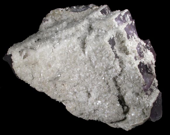 Fluorite with Calcite overgrowth from Minerva #1 Mine, Cave-in-Rock District, Hardin County, Illinois