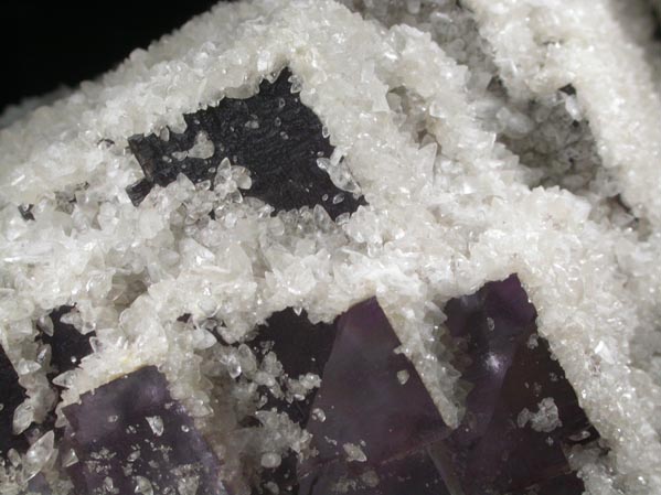 Fluorite with Calcite overgrowth from Minerva #1 Mine, Cave-in-Rock District, Hardin County, Illinois
