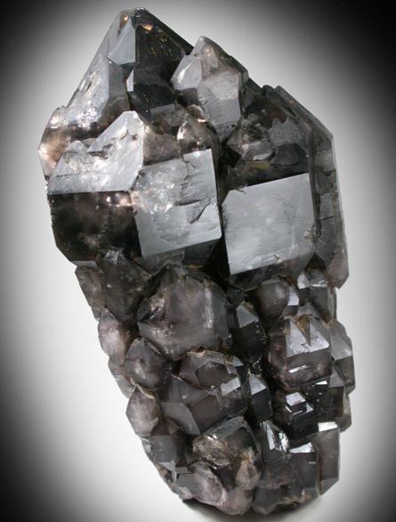 Quartz var. Smoky Quartz over Milky Quartz from Black Cap Mountain, upper workings, east of North Conway, Carroll County, New Hampshire