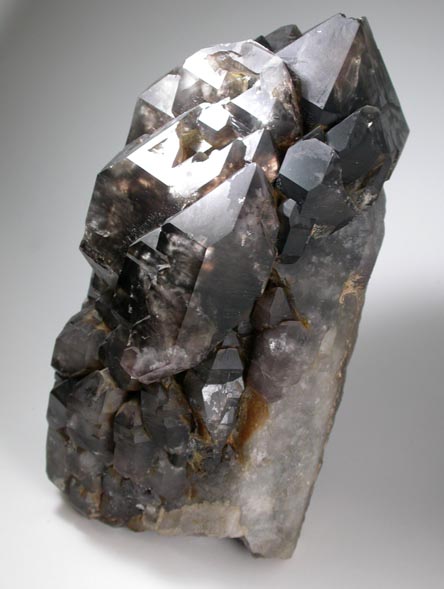 Quartz var. Smoky Quartz over Milky Quartz from Black Cap Mountain, upper workings, east of North Conway, Carroll County, New Hampshire