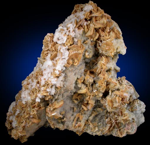 Barite with Calcite on Quartz from Juanita Mine, Magdalena District, Socorro County, New Mexico