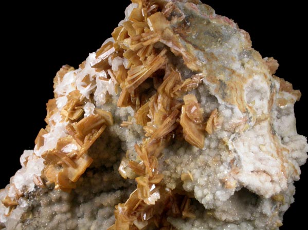 Barite with Calcite on Quartz from Juanita Mine, Magdalena District, Socorro County, New Mexico