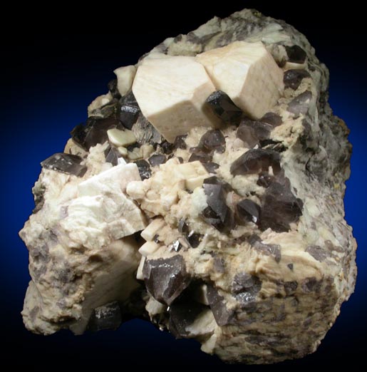 Microcline with Quartz var. Smoky Quartz from Moat Mountain, west of North Conway, Carroll County, New Hampshire
