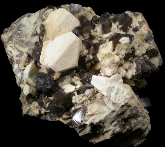 Microcline with Quartz var. Smoky Quartz from Moat Mountain, west of North Conway, Carroll County, New Hampshire