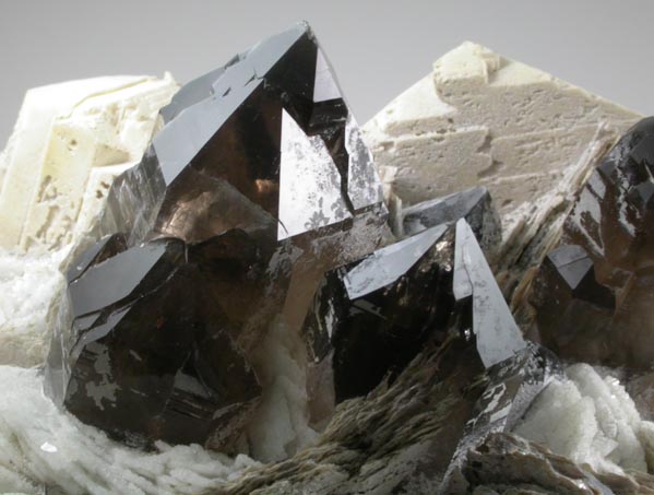Quartz var. Smoky Quartz, Microcline, Albite from Moat Mountain, west of North Conway, Carroll County, New Hampshire