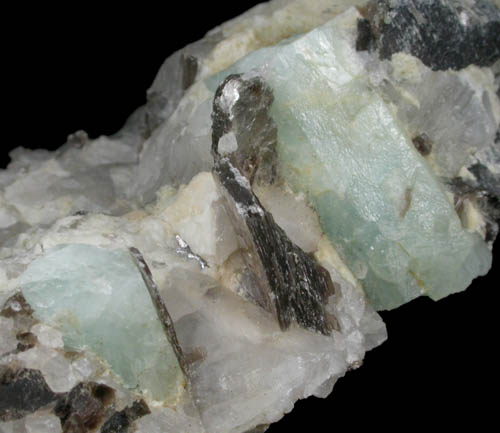Beryl with Muscovite in Albite from Guy Johnson Mine, Albany, Oxford County, Maine