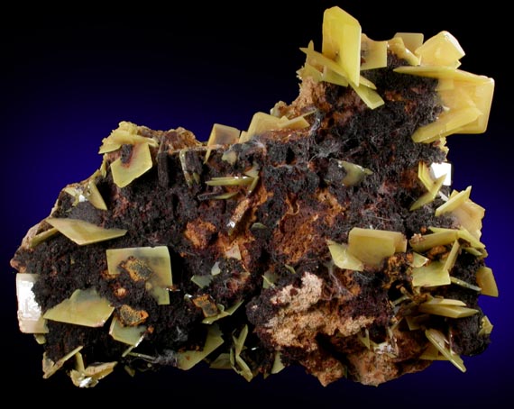 Wulfenite from Touissit Mine, 21 km SSE of Oujda, Jerada Province, Oriental, Morocco