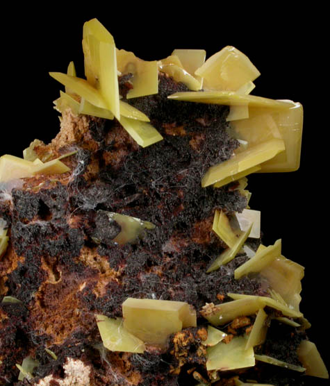 Wulfenite from Touissit Mine, 21 km SSE of Oujda, Jerada Province, Oriental, Morocco