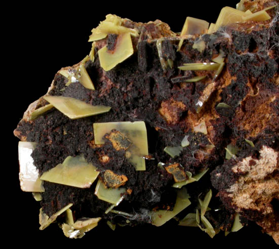 Wulfenite from Touissit Mine, 21 km SSE of Oujda, Jerada Province, Oriental, Morocco