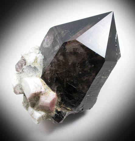 Quartz var. Smoky Quartz with Microcline from Moat Mountain, west of North Conway, Carroll County, New Hampshire