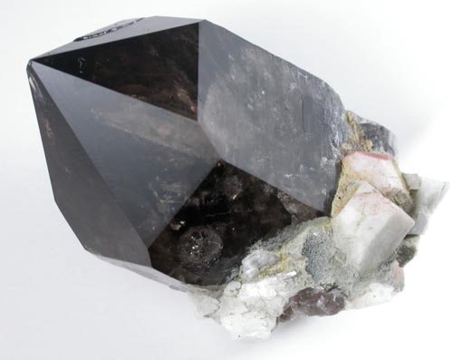 Quartz var. Smoky Quartz with Microcline from Moat Mountain, west of North Conway, Carroll County, New Hampshire