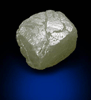 Diamond (3.41 carat yellow-gray cubic crystal) from Mbuji-Mayi (Miba), 300 km east of Tshikapa, Democratic Republic of the Congo