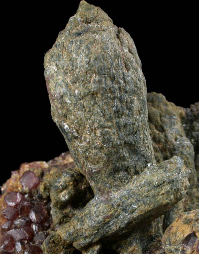 Andradite Garnet with Quartz with Hedenbergite inclusions from Sinerechenskoye deposit, west of Kavalerovo, Primorskiy Kray, Russia