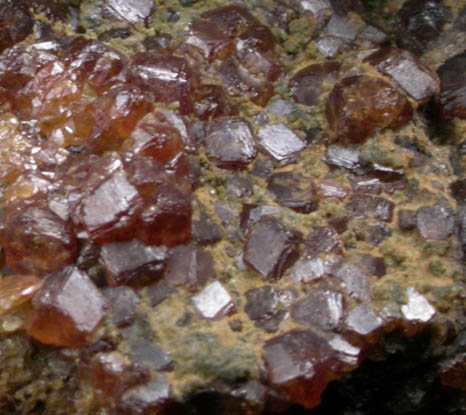 Andradite Garnet with Quartz with Hedenbergite inclusions from Sinerechenskoye deposit, west of Kavalerovo, Primorskiy Kray, Russia