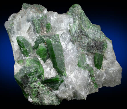 Diopside (chrome-rich) from Outokumpu, Joensuu, North Karelia, Finland