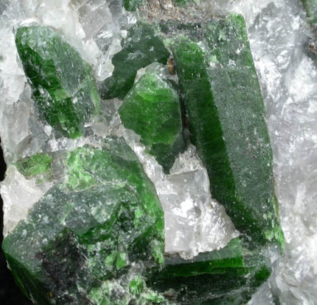 Diopside (chrome-rich) from Outokumpu, Joensuu, North Karelia, Finland