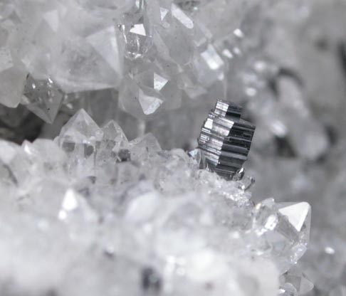 Wurtzite (sphalerite pseudomorphs after wurtzite?) and Galena on Quartz from railroad cut near Thomaston Dam, Litchfield County, Connecticut