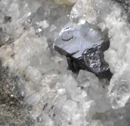 Wurtzite (sphalerite pseudomorphs after wurtzite?) and Galena on Quartz from railroad cut near Thomaston Dam, Litchfield County, Connecticut